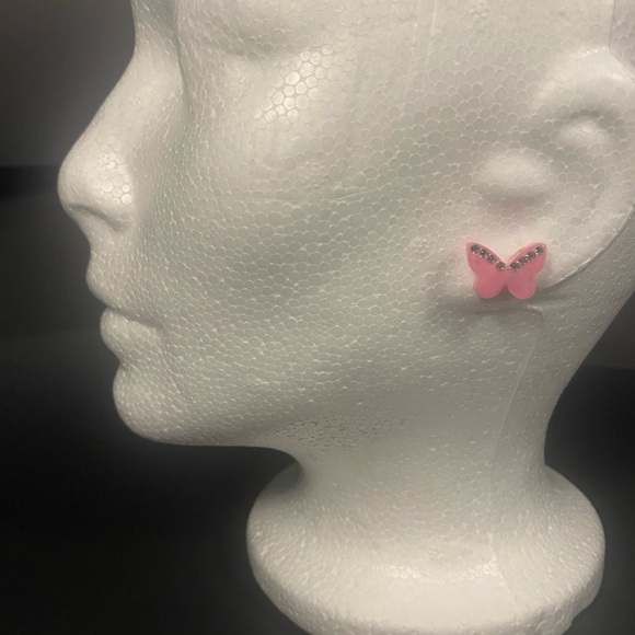 Pink Butterfly with resin and rhinestone - Picture 2 of 3